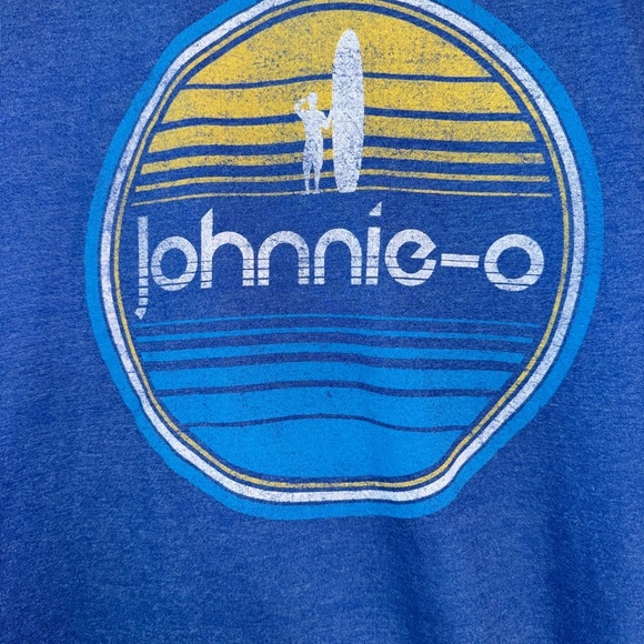 Johnnie-O long sleeved blue space dyed T-shirt medium - Picture 4 of 6